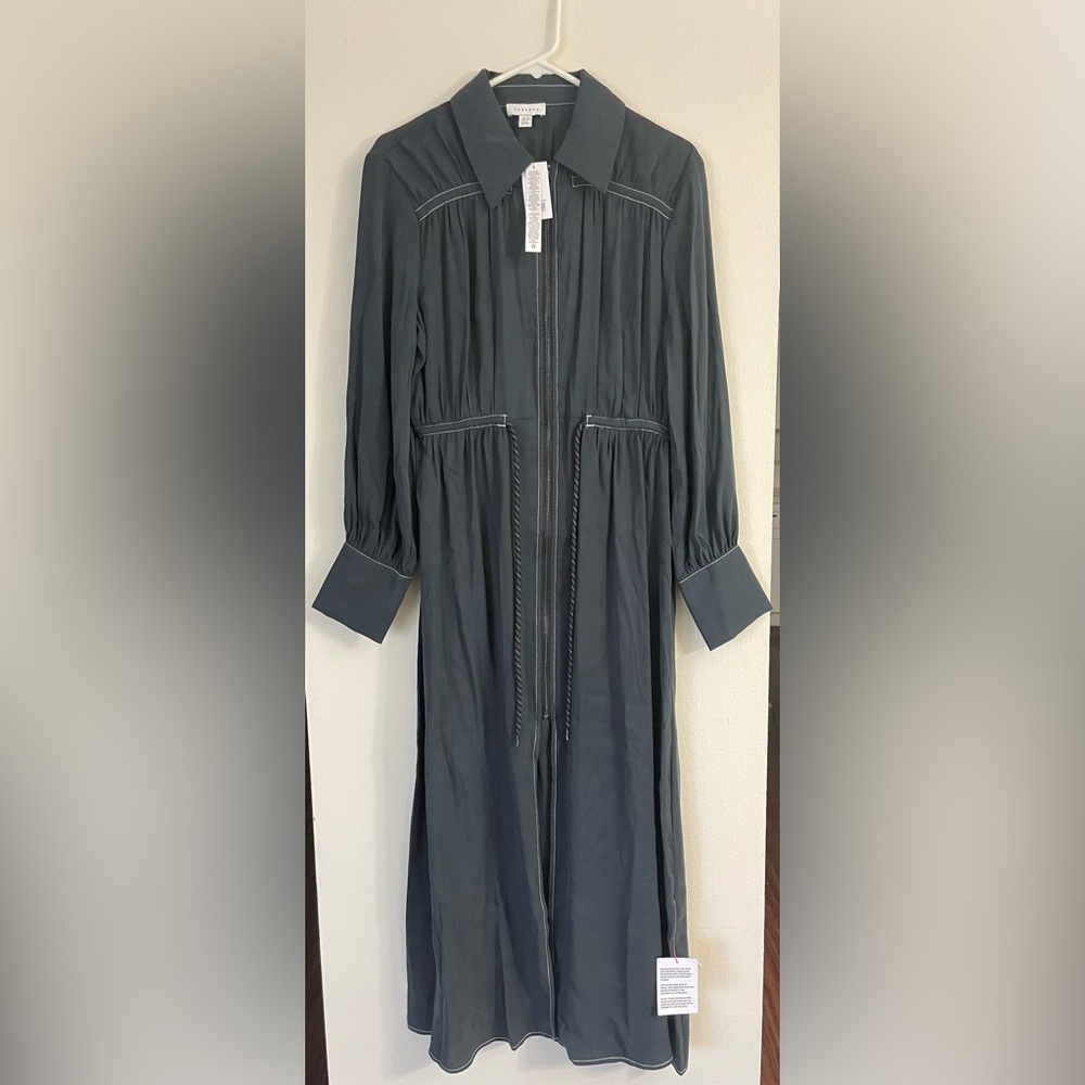 NWT ASOS Topshop Navy Blue long sleeve dress size 6